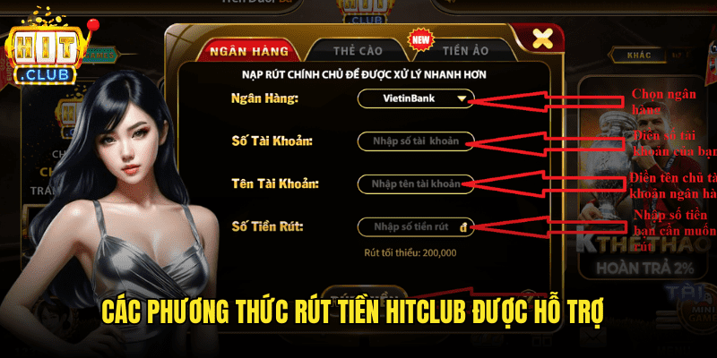 Quy Trình Rút Tiền Hitclub Đơn Giản Và Hiệu Quả 2 Các Phương Thức Rút Tiền Hitclub Được Hỗ Trợ