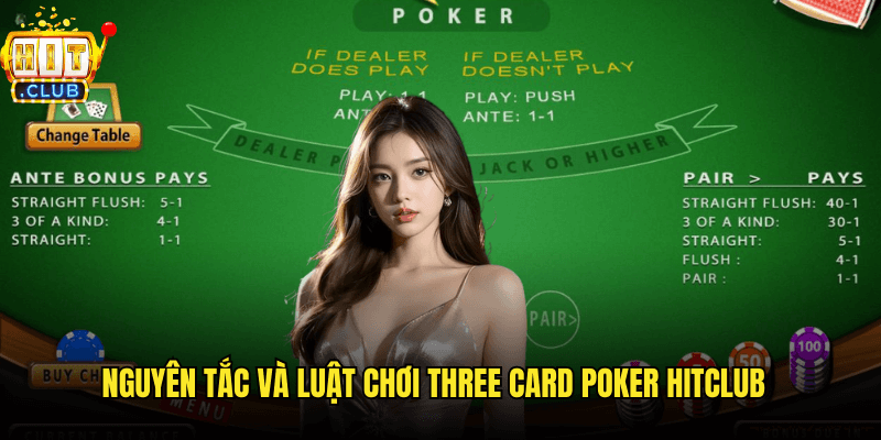 Nguyên Tắc Và Luật Chơi Three Card Poker Hitclub